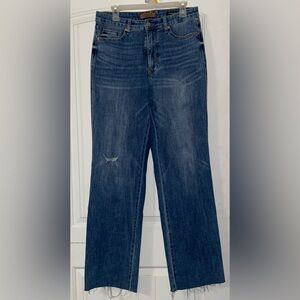 Judy Blue Medium Dark Blue Straight-Leg Jeans